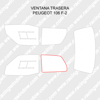 Fenêtre de porte arrière PEUGEOT 106 FASE 2 3 DES PORTES