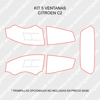 Kit 5 ventanas CITROEN C2 3 PUERTAS