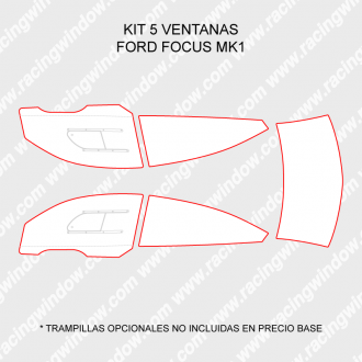 Kit 5 ventanas FORD FOCUS MK1 3 PUERTAS