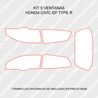 Kit 5 ventanas HONDA CIVIC EP