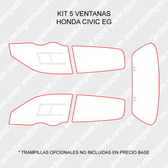 Kit 5 ventanas HONDA CIVIC EG