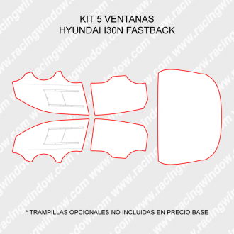 Kit 5 fenêtres HYUNDAI I30N FASTBACK