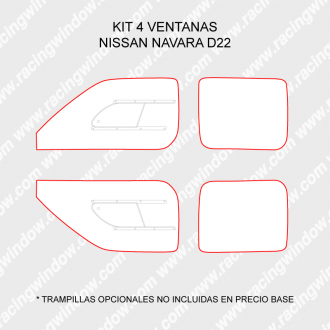 Kit 4 ventanas NISSAN NAVARA D22