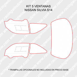 Kit completo lunas NISSAN SILVIA S14