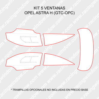 Kit 5 ventanas OPEL ASTRA H COUPE