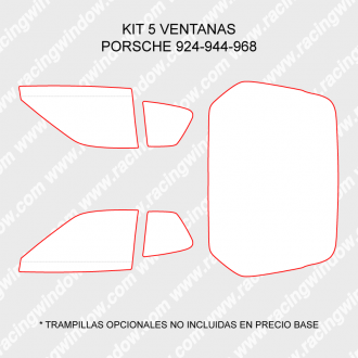 Kit 5 ventanas PORSCHE 924