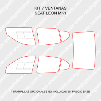 Kit 7 ventanas SEAT LEON MK1
