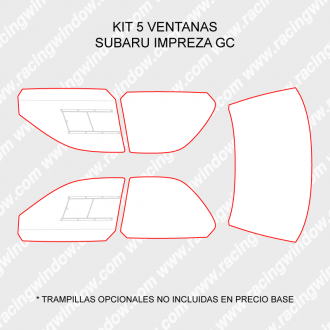 Kit 5 ventanas SUBARU IMPREZA GC