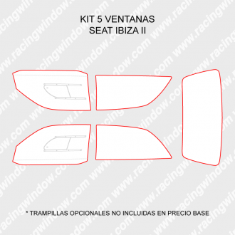 Kit 5 ventanas SEAT IBIZA MK2 (6K) 3 PUERTAS