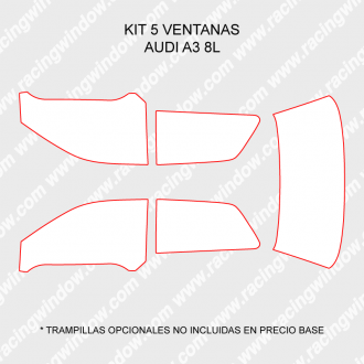 Kit 5 ventanas AUDI A3 8L 3 PUERTAS