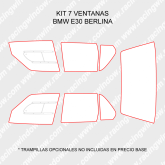 Kit 7 ventanas BMW E30 BERLINA