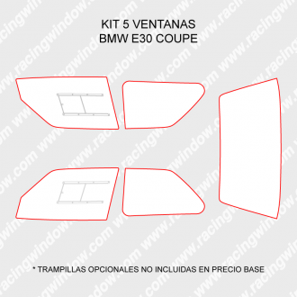 Kit 5 ventanas BMW E30 COUPE