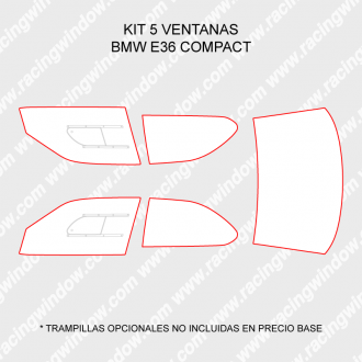 Kit 5 ventanas BMW E36 COMPACT