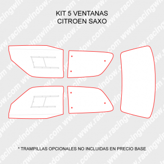 Kit completo lunas CITROEN SAXO