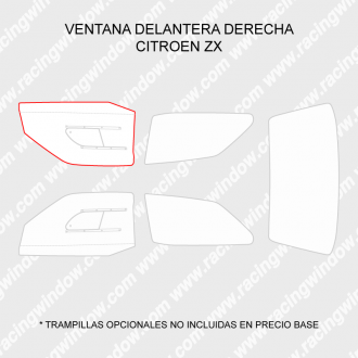 Ventana delantera derecha CITROEN ZX 3 PUERTAS