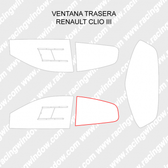 Ventana puerta trasera RENAULT CLIO 3 3 PUERTAS